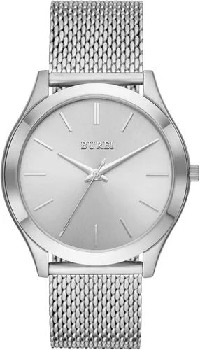 Vista 15 de BUREI Relojes para hombre de moda analógicos de acero inoxidable con movimiento de cuarzo impermeables, regalo para hombres.