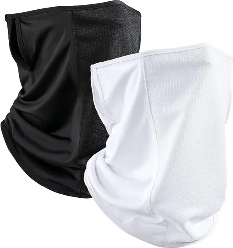 Vista 8 de OZERO Protección solar para la cara, polaina para el cuello, bufanda transpirable y refrescante para actividades al aire libre de verano