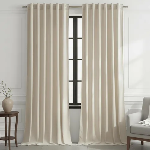 Vista 13 de Timeper Cortinas opacas de terciopelo negro de 42 pulgadas de ancho x 84 pulgadas de largo, cortinas opacas para dormitorio, sala de estar, cortinas