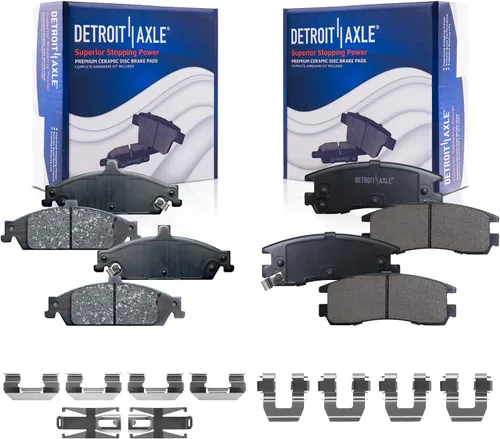 Vista 57 de Detroit Axle - Pinza de disco del lado del acompañante + pastillas de freno de cerámica de repuesto para Lexus HS250H Toyota RAV4 Prius V Scion xB