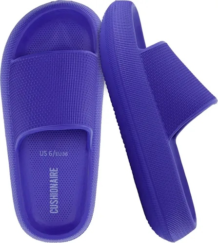 Vista 30 de CUSHIONAIRE Sandalias Feather de EVA para Mujeres – Cómodas Pantuflas Deslizables para Mujeres, Zapatos de Ducha para Interiores y Exteriores Verde