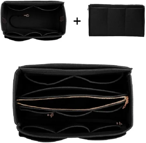 Vista 5 de ZTUJO - Organizador de bolsos de fieltro con cremallera metálica que se adapta a bolsos de mano y tote, especialmente diseñado para bolsos Speedy