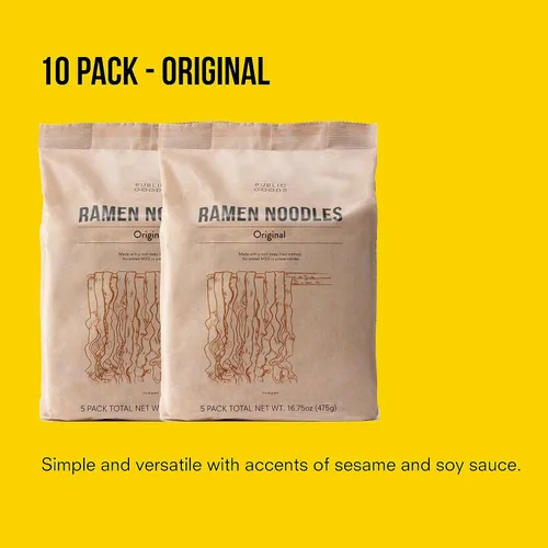 Vista 6 de Public Goods Fideos Ramen Ramen instantáneo vegano y vegetariano sin caldo Fideos asiáticos saludables y ricos en proteínas Sin conservantes