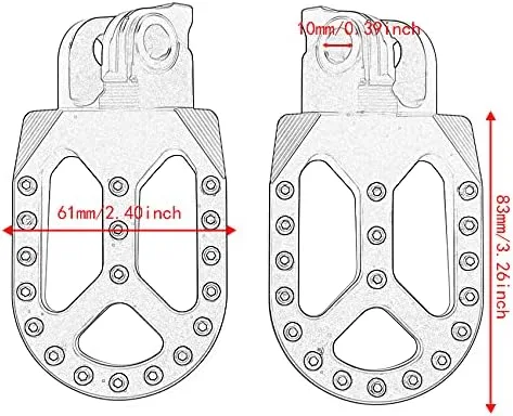 Vista 2 de Reposapiés de motocicleta Pedales para KTM FREERIDE250R, FREERIDE350 para KTM 625 SMC SXC, 660 RALLYE/SMC para KTM 690 ENDURO R, 990