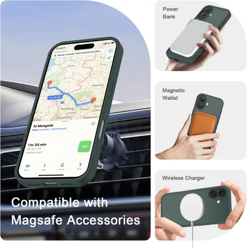Vista 243 de Funda para Google Pixel 10 Pro XL, cubierta magnética mate, color negro Fit for MagSafe, Screen Protector included, Shockproof Military Grade