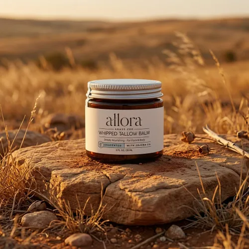 Vista 7 de 100% Sarga de ternera alimentada con pasto para la piel, bálsamo de sarga batida con aceite de jojoba para piel seca y sensible, 2 onzas