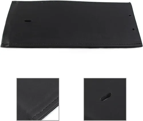 Vista 4 de Babero de cuero liso negro para tanque de gasolina liso para Harley Davidson Dyna FXDWG 1993-2003, para Softail 2000-2017, negro