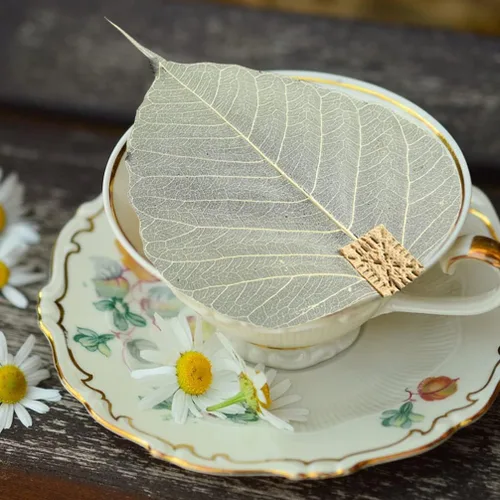 Vista 3 de Accesorios de café Infusor de té en forma de hoja Colador de té Colador de acero inoxidable verde