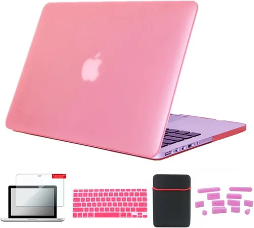 Vista 41 de Pack 5 en 1 de carcasa para MacBook Air, de Se7enline, de plástico duro, tacto suave, con protector de teclado de silicón, protector de pantalla