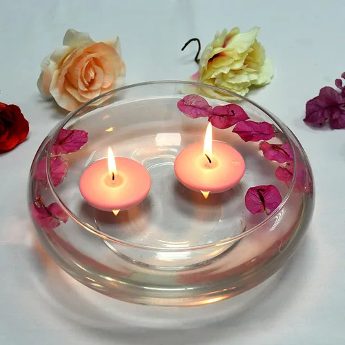 Vista 4 de Zest Candle CFZ-025 - Velas flotantes de 24 piezas, 2.25 pulgadas, rosa claro