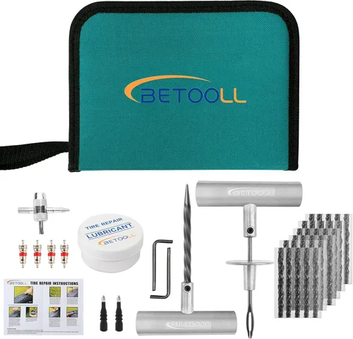 Vista 7 de Kit de reparación de neumáticos, juegos de 2-24 piezas, kit profesional resistente universal de emergencia para reparación de neumáticos planos