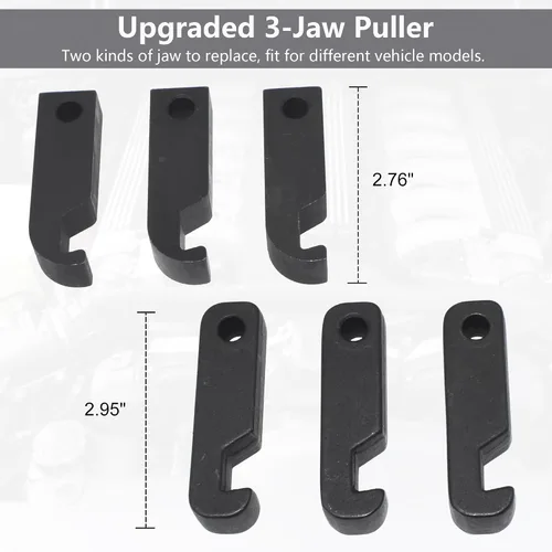 Vista 4 de Kit de extractor de polea de amortiguador de equilibrador armónico Compatible with Ford GM Chrysler Cadillac Chevy, Adjustable Upgraded 3-Jaw