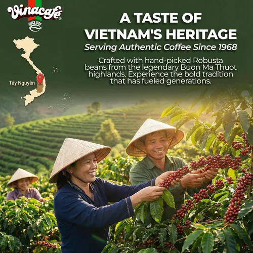 Vista 8 de Vinacafe Paquetes de café instantáneo 3 en 1 auténtico sabor vietnamita, mezcla equilibrada de café de tostado medio para una preparación rápida