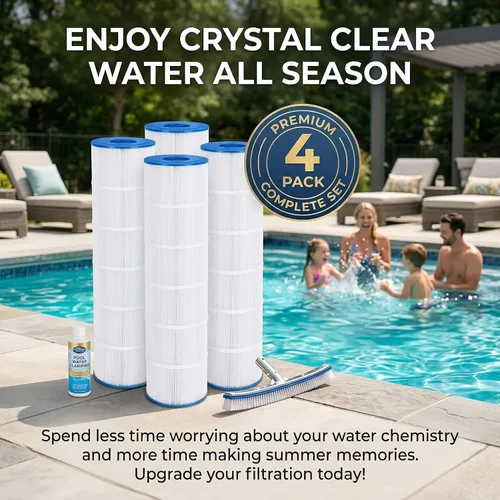Vista 7 de Cartucho de filtro para piscina Jandy CL 460 (paquete de 4) 460 pies cuadrados Compatible con Jandy CL 460, CV460, PJAN115, Unicel C-7468