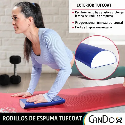 Vista 6 de Rodillo de espuma CanDo 30-2235 PE, con acabado TufCoat, redondo, 4" x 36", azul, 1