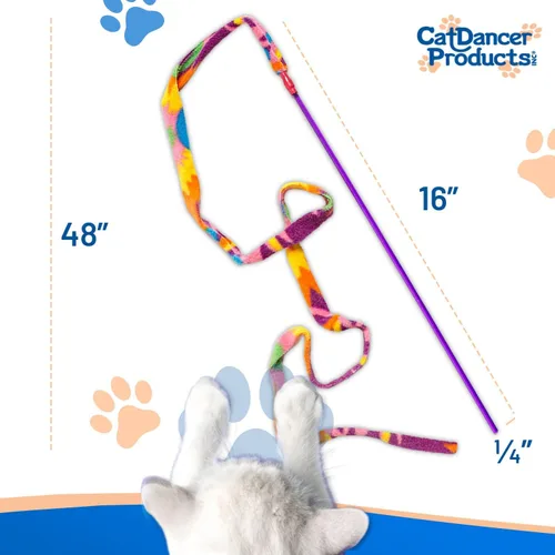 Vista 3 de Varita mágica de juguete para amantes de gatos Cat Dancer, Paquete de 1, Multicolor