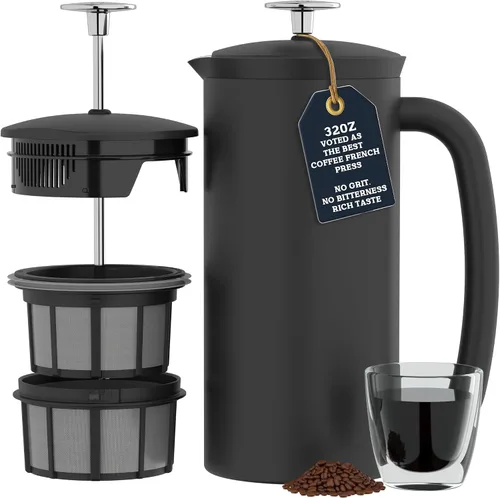 Vista 16 de ESPRO P7 Prensa francesa, 18 onzas, azul envejecimiento, cafetera de acero inoxidable Azul (Aegean Blue)