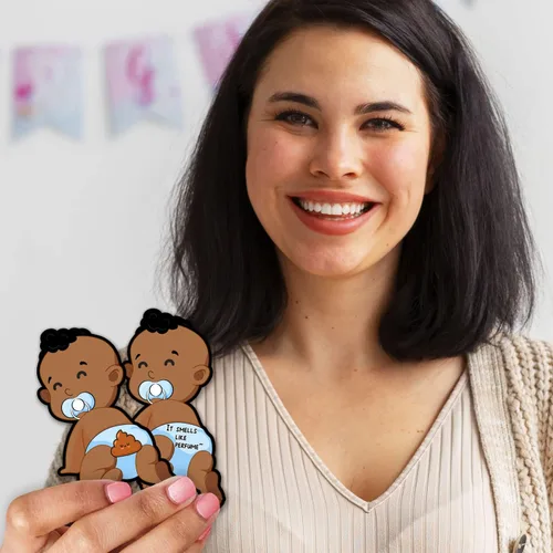 Vista 5 de Tarjetas de juego para rascar para baby shower, boletos de lotería afroamericana de 40 formas para juegos de fiesta, con las mejores ideas para 002