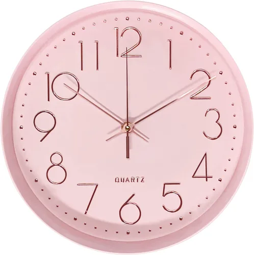 Vista 15 de Maxspace Modern Wall Clock,12 inch Silent Non Ticking Wall Clock,Battery Operated, Analog Wall Clock for Living Room Bedroom Kitchen Office Brown