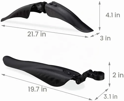 Vista 2 de Enfudid Juego de guardabarros para bicicleta de montaña, guardabarros traseros para bicicletas de carretera