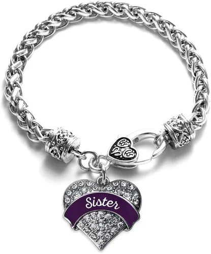 Vista 147 de Inspired Silver - Pulsera de plata con dije de corazón pavé con joyas de circonita cúbica