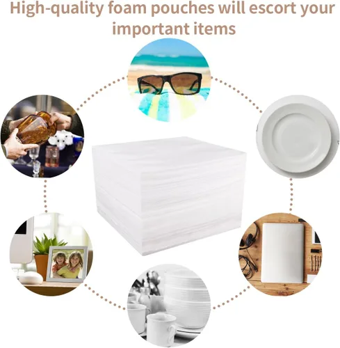 Vista 5 de Suministros de mudanza de 15 x 15 pulgadas, 50 bolsas de espuma, suministros de embalaje para mudanzas