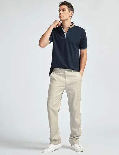Vista 6 de GAVIN BLEU Polo de manga corta con cuello en V para hombre