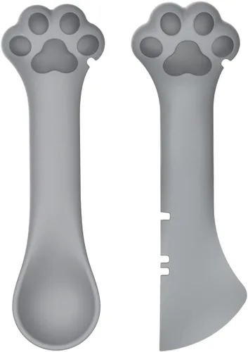 Vista 7 de Joyinjojo 2 Pack Cuchara para Comida de Perro y Gato, Linda Cuchara Abrelatas de Silicona con Forma de Pata de Mascota para Comida Húmeda y Enlatada