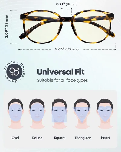 Vista 4 de Gafas de bloqueo de luz azul para hombres y mujeres, lectores de computadora