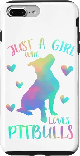 Vista 12 de Just a Girl Who Loves Pitbulls Watercolor Cute Pitbull Case for iPhone 17