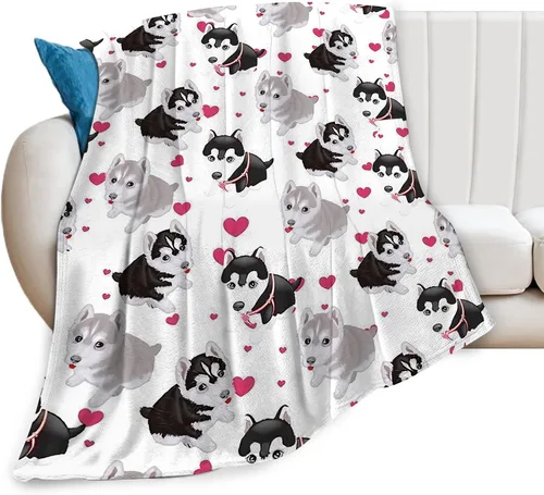 Vista 10 de Manta de Tiro de Perro Akita - Regalos y Decoración para Niñas, Mujeres, Niños, Adultos - Suave, Cálida y Acogedora de Vellón para Sofá, Sillón