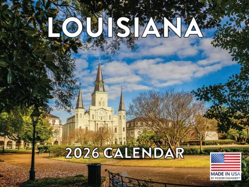 Vista 65 de Calendario de Alabama 2026 para pared, 12 meses, mensual, recuerdos escénicos de AL Hecho en Estados Unidos
