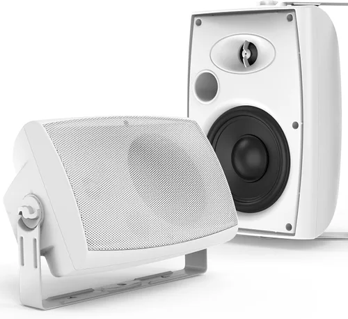 Vista 8 de STUDIOFINIX Altavoces Bluetooth para exteriores de 6.5 pulgadas, 400 W, impermeables, con cable, sistema de altavoces impermeables para montaje