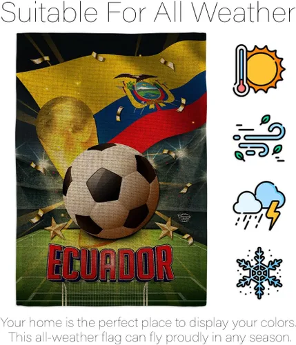 Vista 6 de Tapiz ecuatoriano de la Copa del Mundo, Cartel de arpillera para decoración del hogar, arte de pared para patio, césped, porche, decoración