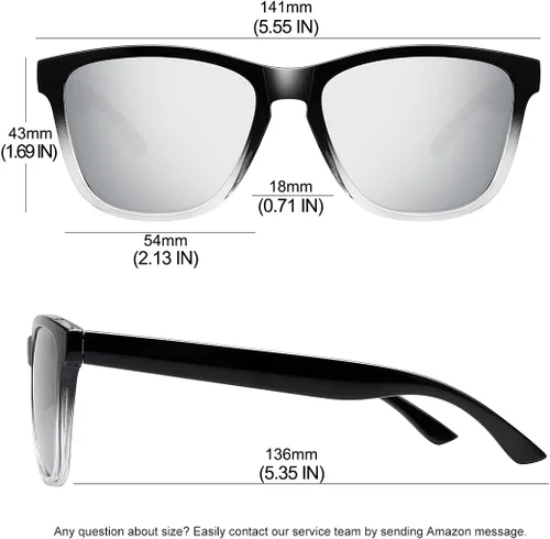 Vista 4 de MEETSUN Polarized Sunglasses for Women Men Classic Retro Designer