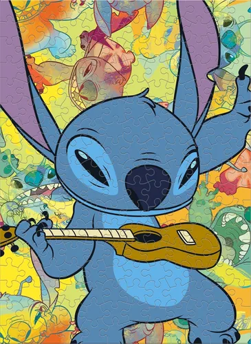 Vista 5 de Ceaco - Disney Stitch Galaxy Grunge - Rompecabezas de 300 piezas grandes