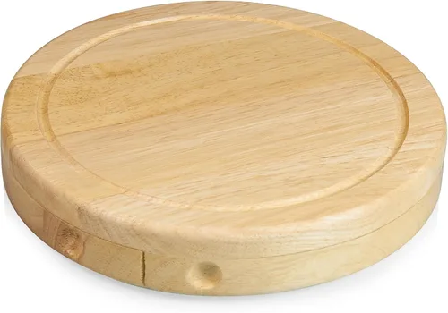 Vista 3 de Toscana - A Picnic Time Brand Brie Tabla de cortar y herramientas Juego de tablas de queso, tamaño único, madera de caucho