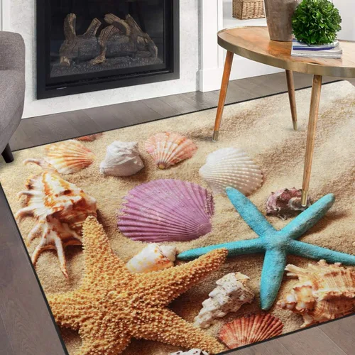 Vista 9 de Naanle Alfombra egipcia antideslizante para sala de estar, comedor, dormitorio, cocina, 1.7 x 2.6 pies (20 x 31 pulgadas / 19.7 x 31.5 in), alfombra