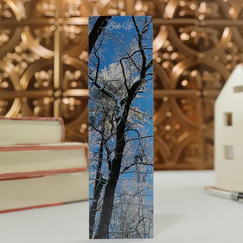 Vista 2 de Winter Trees Bookmark, Original Photography, Book Lovers, Student, Teacher Gift, Set of 1