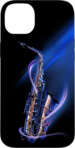 Vista 15 de Funda para iPhone 16 Minimalist Saxophone Style PC Saxophonist Lover