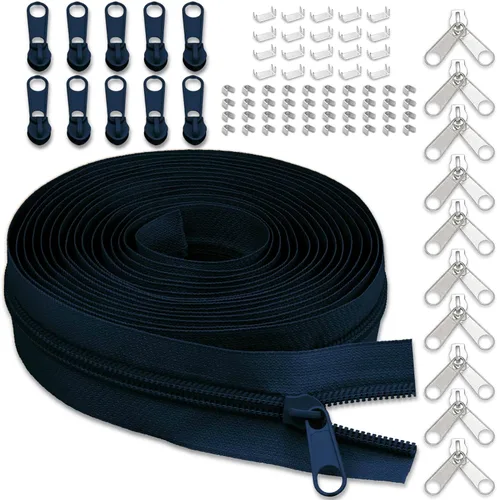 Vista 35 de Cinta de cremallera de nailon #3 para coser: YZSFIRM 10 yardas negras por The Yard Cremalleras de bobina de nailon para costura DIY y manualidades