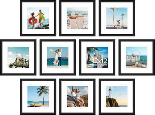 Vista 19 de decorUhome Paquete de 10 marcos de fotos de 4 x 6 pulgadas, decoración de Dorado