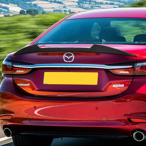 Vista 5 de EPARTS - Tapa trasera de plástico ABS estilo V para maletero compatible con Mazda 6 2018 2019 2020 2021 (estilo carbón)