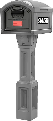 Vista 12 de Simplay3 USPS T4 - Cubierta para buzón y poste XL con construcción duradera de doble pared, diseño resistente a la intemperie, color negro