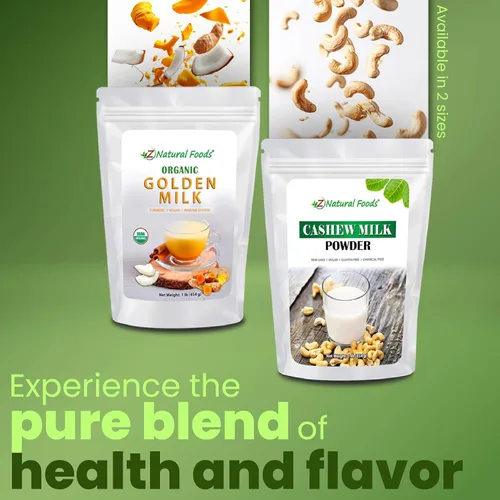 Vista 3 de Z Natural Foods Leche dorada orgánica en polvo – Mezcla de superalimentos de cúrcuma, mezcla en café, té, lattes, licuados de frutas, recetas – sin