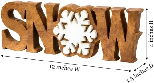 Vista 6 de Decoración de la sala de estar: centro de mesa hecho a mano con letras de nieve, dormitorio, mesa de centro de centro de interior, casa, comedor