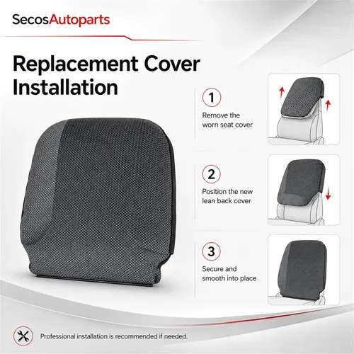 Vista 6 de SecosAutoparts Funda de asiento de repuesto para parte superior del conductor, compatible con Dodge Ram 1500 2500 3500 SLT 2001 2002 2003 2004 2005