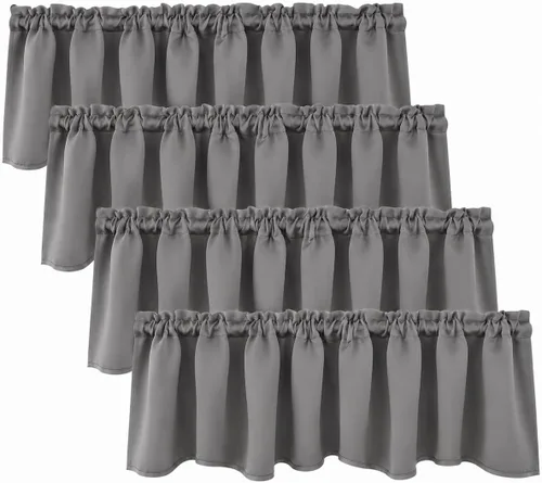 Vista 26 de Deconovo Cortinas opacas, aislamiento térmico, dobladillo para barra, reducción de ruido, certificado Oeko-TEX, cortinas de oscurecimiento de Beige