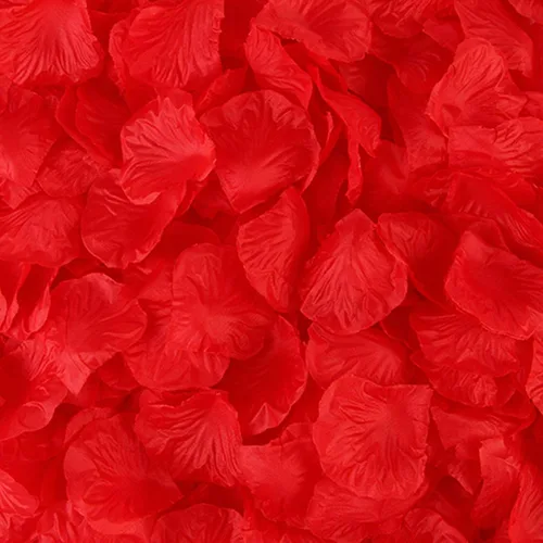 Vista 6 de DJBM 1000 pétalos de rosa artificiales para decoración de bodas, fiestas, color negro