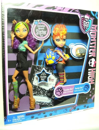 Vista 2 de Monster High Hermanas lobo Clawdeen y Howleen Wolf